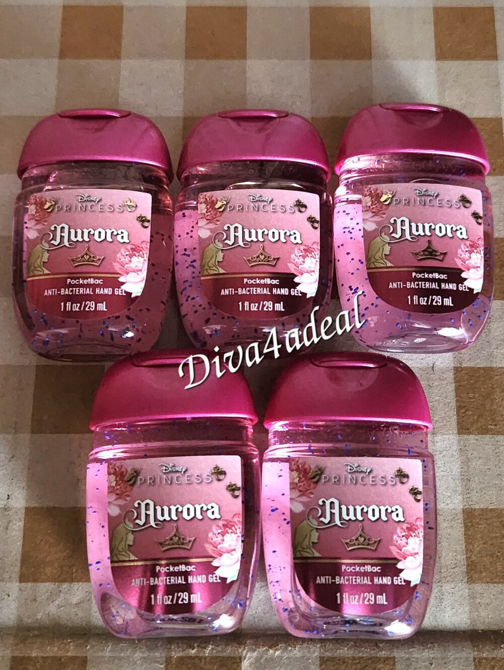5X Bath & Body Works X Disney PRINCESS AURORA Anti Bacterial Gel Pocketbacs